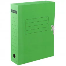 Папка архивная из микрогофрокартона OfficeSpace с завязками, ширина корешка 75мм, зеленый Спейс 225431