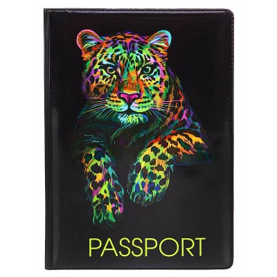 Обложка на паспорт "Леопард" (ПВХ) ОП-4175