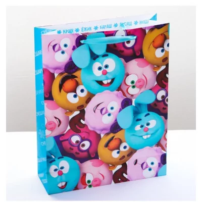 Пакет подарочный, 31 х 40 11,5, Смешарики 4024923