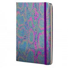 Записная книжка, А5, Alingar, 7БЦ, ПВХ голография, на резинке, клетка, 95 л. Рептилия AL9315