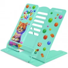 Подставка для учебников и книг "Candy Cat" 20x19 см, металлическая окрашенная, вес 430 г, с противоскользящими ножками, с полноцветным рисунком, в пластиковом пакете с европодвесом 8063401