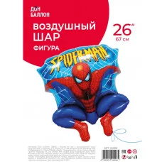 Шар (26\'\'/66 см) Фигура, Человек Паук в прыжке, 1 шт. в уп. 24506