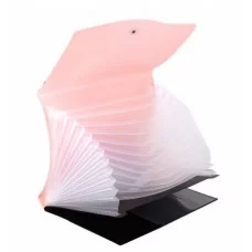 Папка-картотека Alingar, A4, 330х250 мм, на пуговице, пластик, 600 мкм, 13 отделений, папка-планшет, розовый клапан AL12822/3