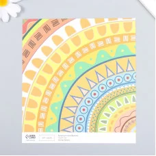 Бумага для скрапбукинга "Этнические узоры" плотность 180 гр 15,5х17 см   7907908