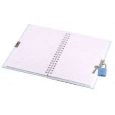 Подарочный блокнот 13,0 см * 18,0 см , гребень, Alingar, мат. ламинация, замочек, 45 л., клетка, "Лапки", фиолетовый AL11799