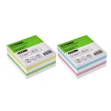 Блок для записей на склейке СТАММ "Стандарт", 9*9*4,5см, ассорти 331313