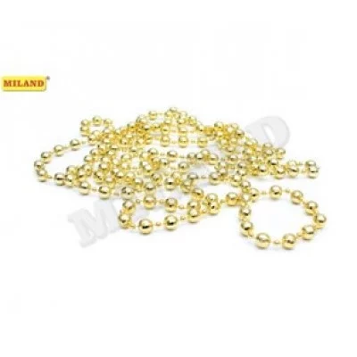 Новогоднее украшение Бусы на ёлку малиновые Новогодние шарики, d 0,5 см, длина 2,7 м НУ-1123