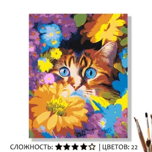 Картина  по номерам на холсте 50x40 Мистер скрытность Знайленд КН50402034