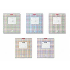 Тетрадь школьная ученическая ErichKrause Optima Новая шотландка ассорти 12 листов линейка 58216