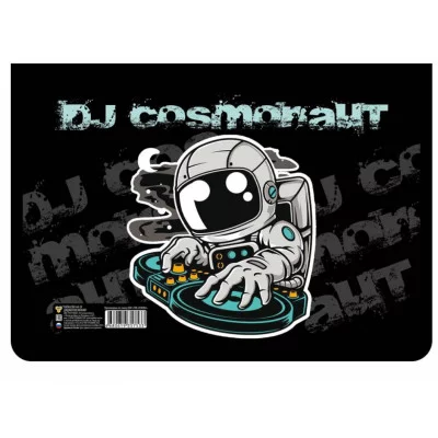 Папка для тетрадей А4 молния сверху пластик "Диджей космонавт" ПЧЕЛКА ПМ-А4-29 076574