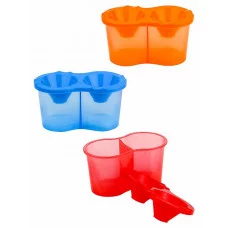 Стакан-непроливайка двойной ЦВЕТНОЕ АССОРТИ-2  5 цветов С-9006