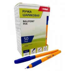 Ручка шариковая INTELLIGENT DF-15 1,0мм, трехгранный оранжево-синий корпус, с резиновым грипом, 331111