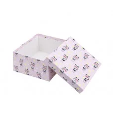 Коробка квадратная подарочная 1 шт Аниме девочка и панда 5,5 х 5,5 х 2,5 см РазборПП-4542