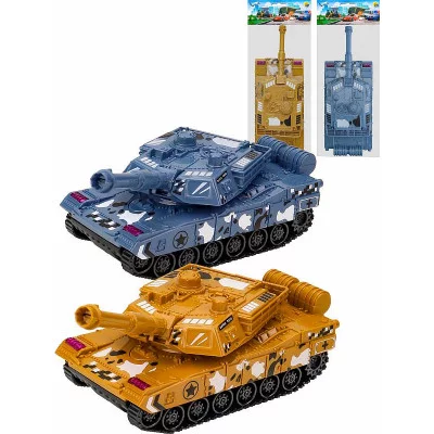 Танк инерционный 15х5х4,5 см, пластик, цвет микс, в пакете МИ-7489