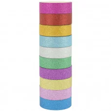 Лента декоративная липкая с блёстками 15мм*3м 1шт "Darvish" DV-8795