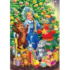 МОЗАЙКА МЯГКАЯ. формат А4. Зимняя красавица и зверушки (Арт. М-1311)