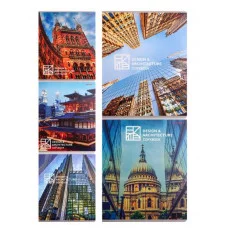 Тетрадь КЛЕТКА 48л. ЗАВОРАЖИВАЮЩАЯ АРХИТЕКТУРА (48-3532) (цветная мелов. обл. лён) 48-3532