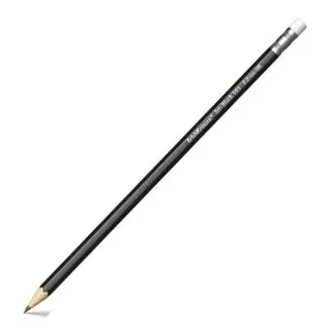 Карандаш чернографитный с ластиком HB "Jet Black 101" корпус черный ERICH KRAUSE 45605 097033