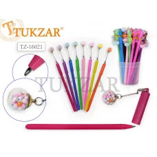 Ручка шариковая с подвеской ВОЛШЕБНЫЙ ШАРИК в стакане, Цвет чернил: синий, цвета корпуса ассортим