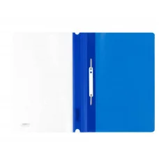 Папка-скоросшиватель пластик. СТАММ А4, 180мкм, синяя с прозр. верхом 356767