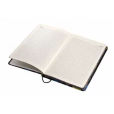 Записная книжка, А6, Yalong, 7БЦ, матовая ламинация, поролон, на резинке, клетка, 80 л. Вышивка черном ассорти YL-PJB-A693