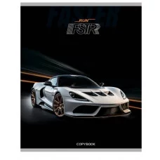 Тетрадь КЛЕТКА 96л. РАЗНЫЕ АВТО - 2 (96-8437) (цв.мел.обл.), ,лен,4+4 96-8437