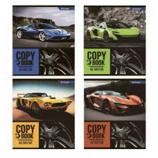 Тетрадь 48л., А5, клетка, Alingar "Авто", скрепка, мелованный картон (стандарт), блок офсет AL8881