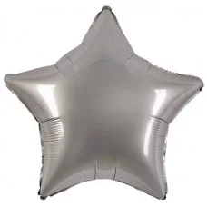 Шар (18\'\'/46 см) Звезда, Стальной серый, Сатин, 1 шт. 301500SSG
