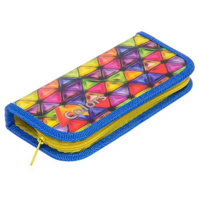 Пенал 1 отделение 190*90 ламин "Стеклянные треугольники" ПЧЕЛКА ПО-03 065781