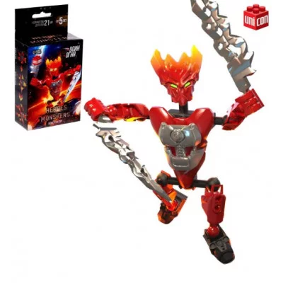 HEROES & MONSTERS Конструктор-робот "Воин Огня", 19 деталей № SL-4076 1894738