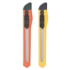 Нож канцелярский ErichKrause EasyCut,c механической фиксацией лезвия, 9 мм, ассорти 19146