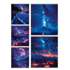 Тетрадь КЛЕТКА 96л. ЗАВОРАЖИВАЮЩИЕ ОГНИ (96-8848) (цв.м.обл.),,глит.голограф. 96-8848