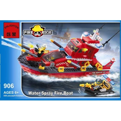 К-р "Пожарный катер" 340 дет.в коробке