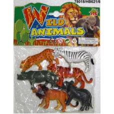 Набор диких животных (6 штук) в пакете HB621/6