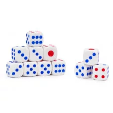 Кости игральные, 1 х 1 см, КОМПЛЕКТ 2 шт 