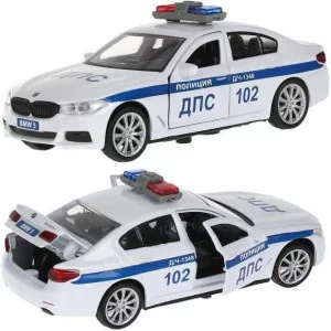 Машина металл свет-звук BMW 5-er M-SPORT ПОЛИЦИЯ 12 см, двери, багаж Технопарк 319647
