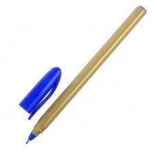 Ручка шариковая 1,0мм синяя, корпус треугольный золотой 2905917