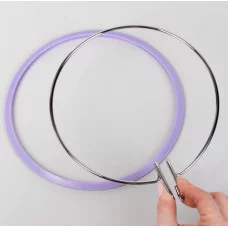 Пяльцы пластик с металлической застёжкой d17,5см сиреневый АУ 4693517
