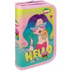 ТМ "Profit" Пенал 2-секц, большой СОВРЕМЕННАЯ ДЕВОЧКА - 1 (ПН-7717) 190х105, ламинированный картон