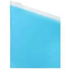 Папка-конверт на молнии, А4, 180мкм, голубой (ПК-8687) ПК-8687