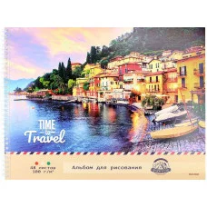 Альбом для рисования А3 48л ГОРОД У ВОДЫ гребень офсет микроперф 48-1220