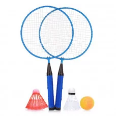 Набор "Бадминтон" две ракетки, 2 воланчика и мячик, в сетке 00-5684