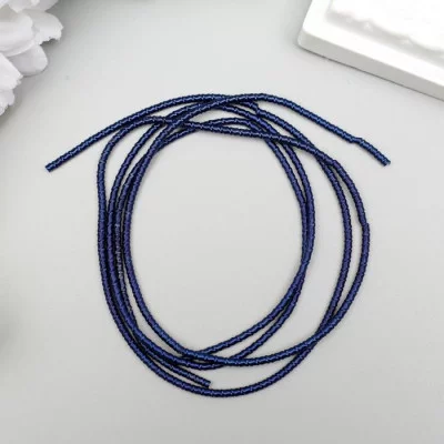 Канитель мягкая, фигурная 2 мм, матовый, темно-синий 5 гр 6908888