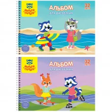 Альбом для рисования 32л А4 на гребне Мульти-Пульти Приключения Енота 313598