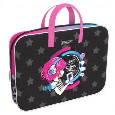 Папка текстильная на молнии ErichKrause с ручками Top Blogger, A4+ 57592