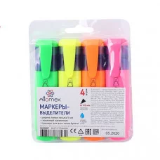 Маркеры в наборе текстовыделители 04цв корпус плоский 1-5мм (ж/з/р/о) е/п ATTOMEX 5045007 298316