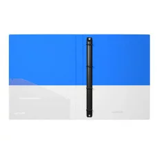 Папка на 4 кольцах Berlingo "Semicolor" А4, 24мм, 700мкм, D-кольца, с внутр. карманом, голубая, софт-тач 384081