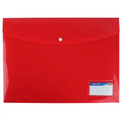 Папка-конверт на кнопке А3 200мкм красная DV-371A3-RD