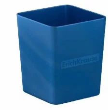 Подставка настольная пластиковая ErichKrause® Base, Ice Metallic, синяя 55813