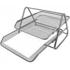 Лоток горизонтальный металлический 2 секции серый DV-15000GR